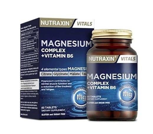 NUTRAXINVİTAMİN-MİNERALLERNutraxin Magnesium Complex Vitamin B6 60 Tablet