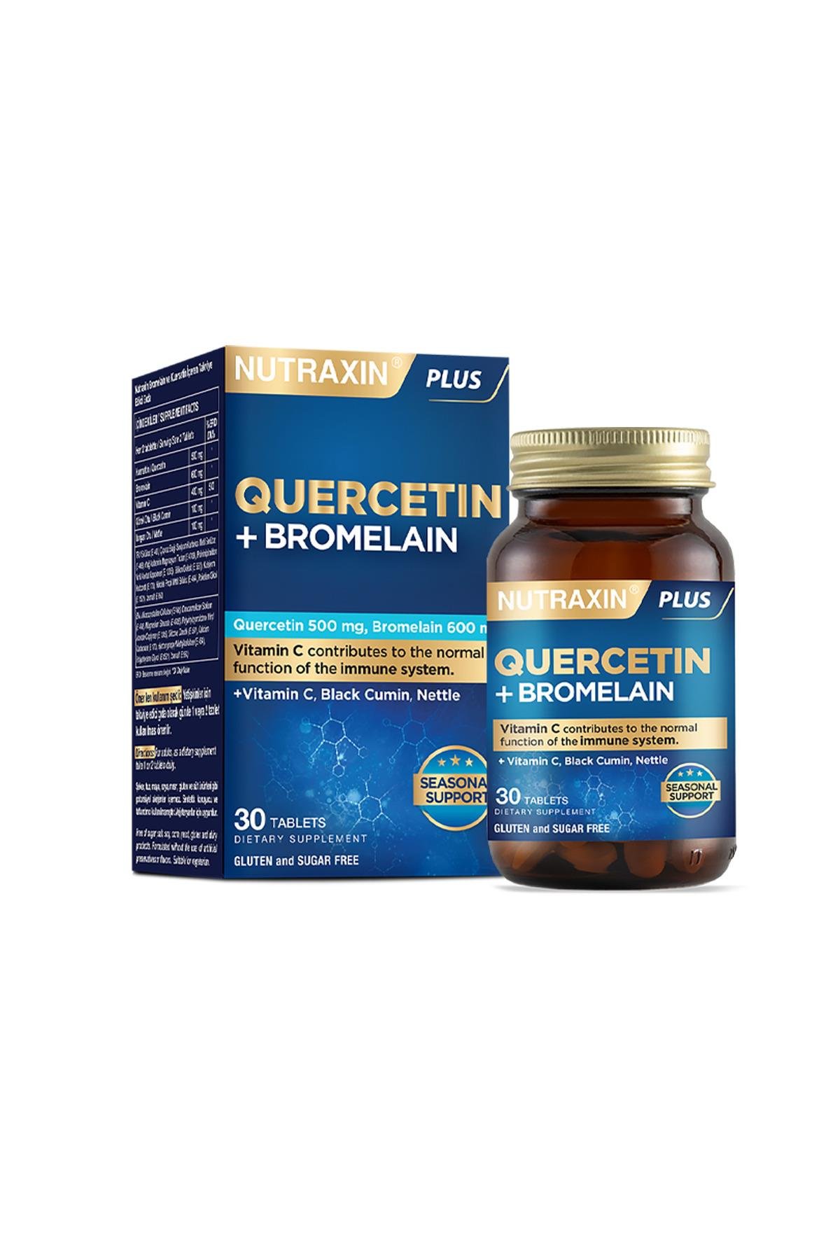 NUTRAXINVİTAMİN-MİNERALLERNutraxin Quercetin + Bromelain 30 Tablet