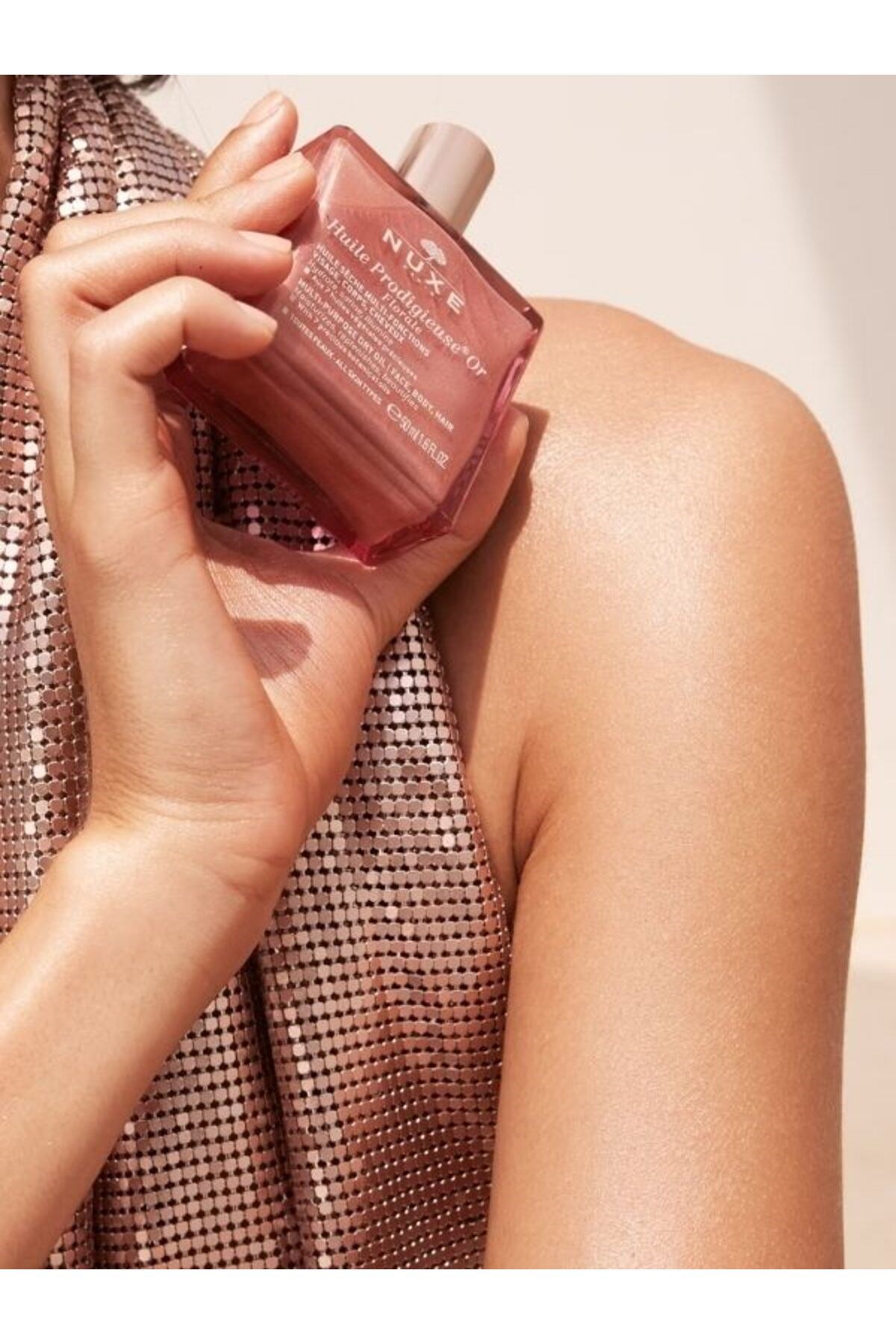 NUXECİLT BAKIM SERUMLARINuxe Huile Prodigieuse Or Pembe Parıltılı Çiçeksi Çok Amaçlı Kuru Yağ 50 ml