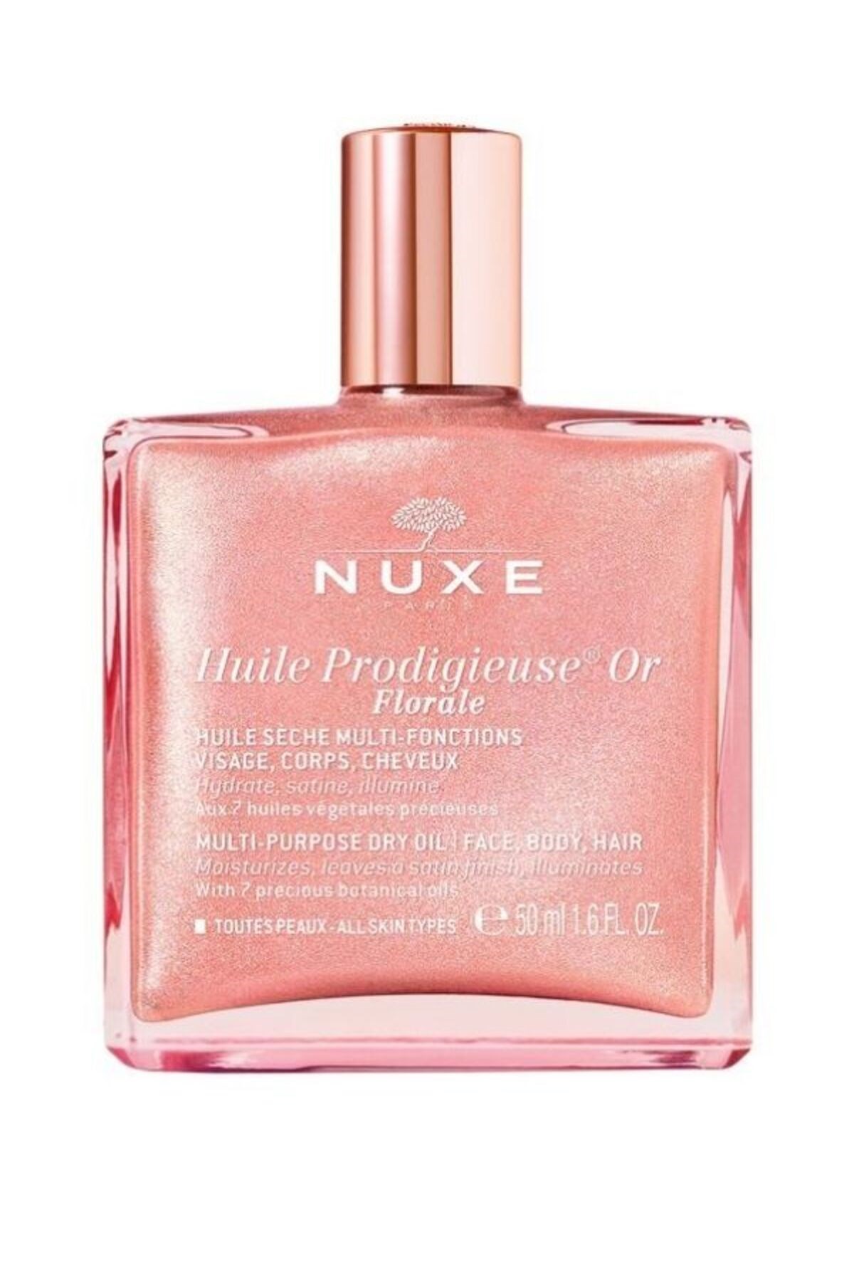 NUXECİLT BAKIM SERUMLARINuxe Huile Prodigieuse Or Pembe Parıltılı Çiçeksi Çok Amaçlı Kuru Yağ 50 ml