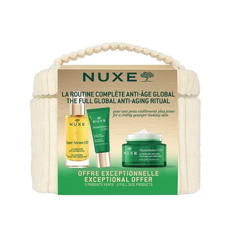 NUXECİLT BAKIM SETLERİNuxe Nuxuriance Ultra Yaşlanma Karşıtı Bakım Seti - Serum 30 ml + Göz ve Dudak Kremi 15 ml + Yüz Kremi 50 ml
