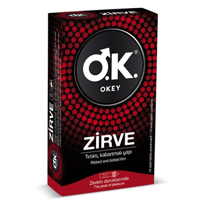 OKEYKAYGANLAŞTIRICI VE DİĞER ÜRÜNLEROkey Prezervatif Zirve 10'lu