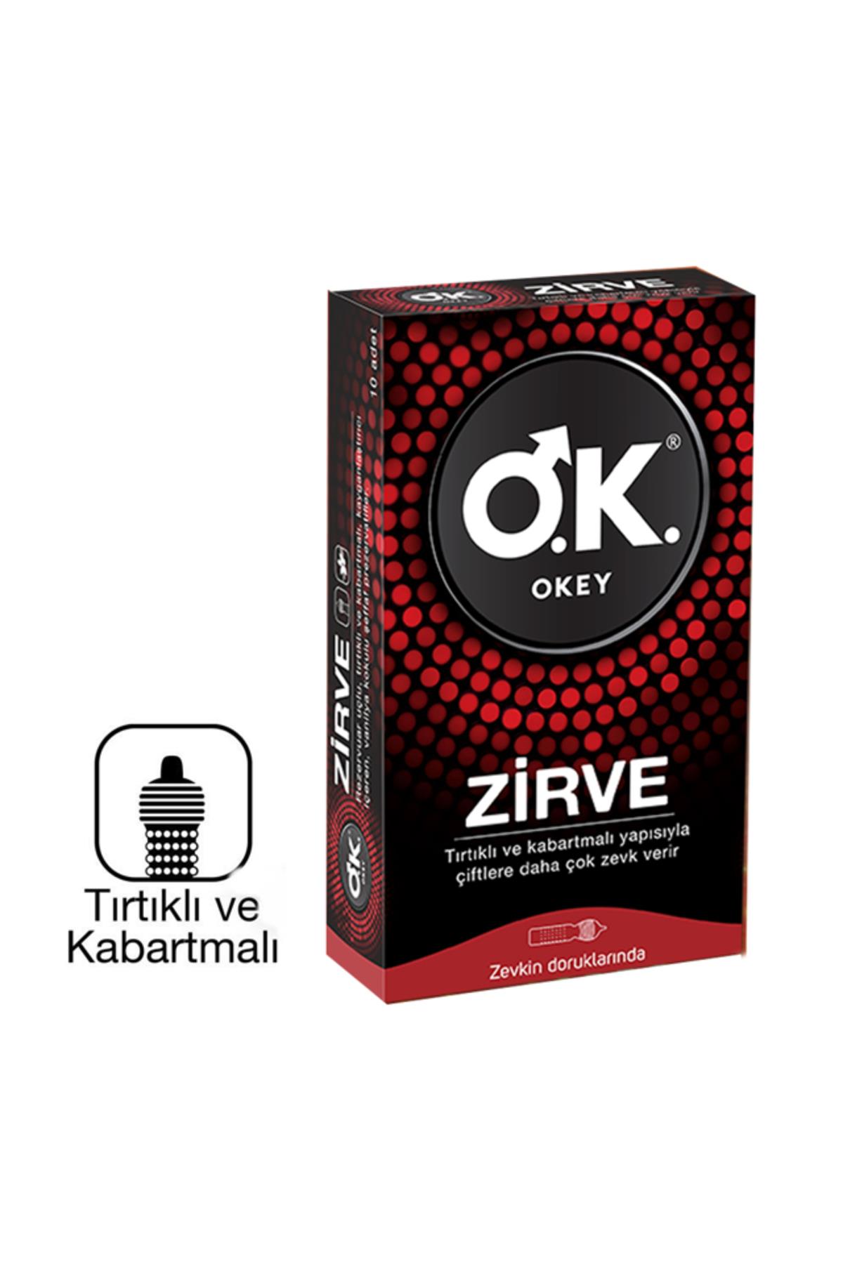 OKEYKAYGANLAŞTIRICI VE DİĞER ÜRÜNLEROkey Prezervatif Zirve 10'lu