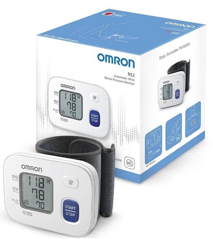 OMRONTANSİYON ALETLERİOmron Bilekten Tansiyon Aleti RS2 HEM-6161-E