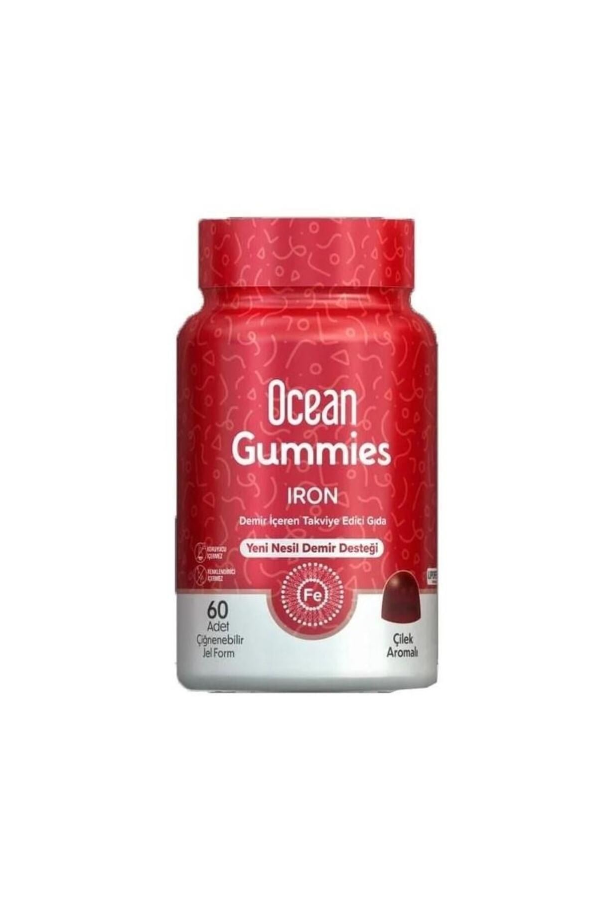 ORZAXÇOCUKLAR İÇİN BESİN TAKVİYELERİOrzax Ocean Gummies Iron 60 Adet Çilek Aromalı Çiğnenebilir Jelform