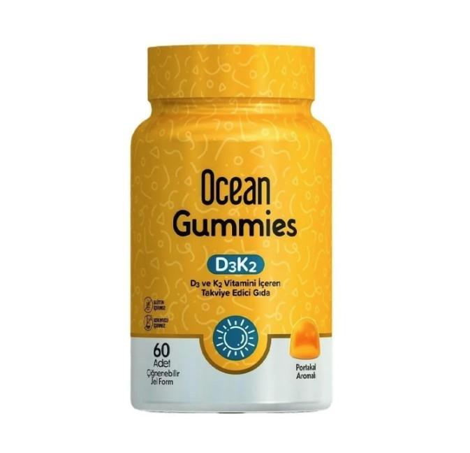 ORZAXÇOCUKLAR İÇİN BESİN TAKVİYELERİOrzax Ocean Gummies D3 K2 Vitamini 60 Adet
