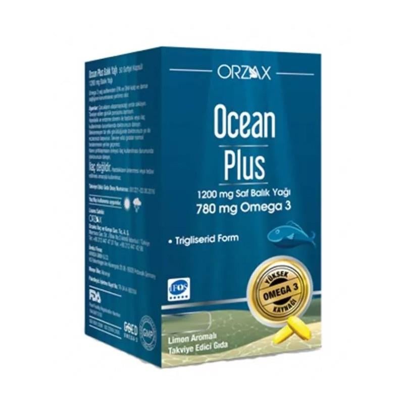 ORZAXOMEGA-3 / BALIK YAĞLARIOrzax Ocean Plus Omega-3 1200 mg 50 Kapsül