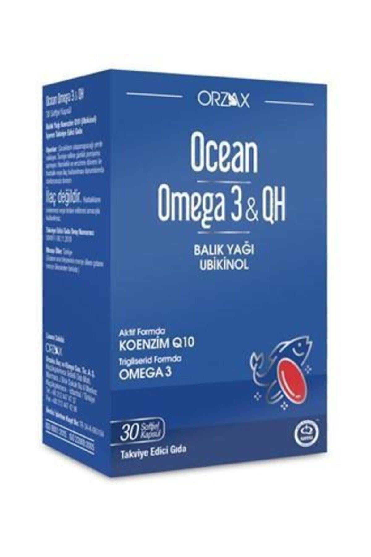ORZAXOMEGA-3 / BALIK YAĞLARIOrzax Ocean Omega 3 & QH Takviye Edici Gıda 30 Kapsül