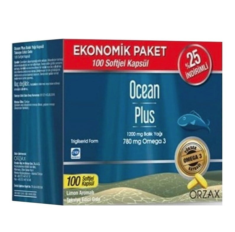 ORZAXOMEGA-3 / BALIK YAĞLARIOrzax Ocean Plus 1200 mg 100 Softjel - %25 İndirimli