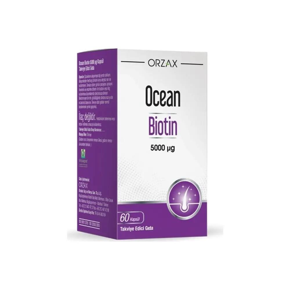 ORZAXVİTAMİN-MİNERALLEROrzax Ocean Biotin 5000 Mcg 60 Kapsül