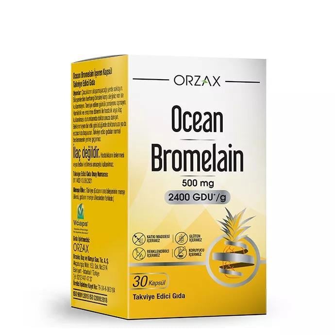 ORZAXVİTAMİN-MİNERALLEROrzax Ocean Bromelain 30 Kapsül
