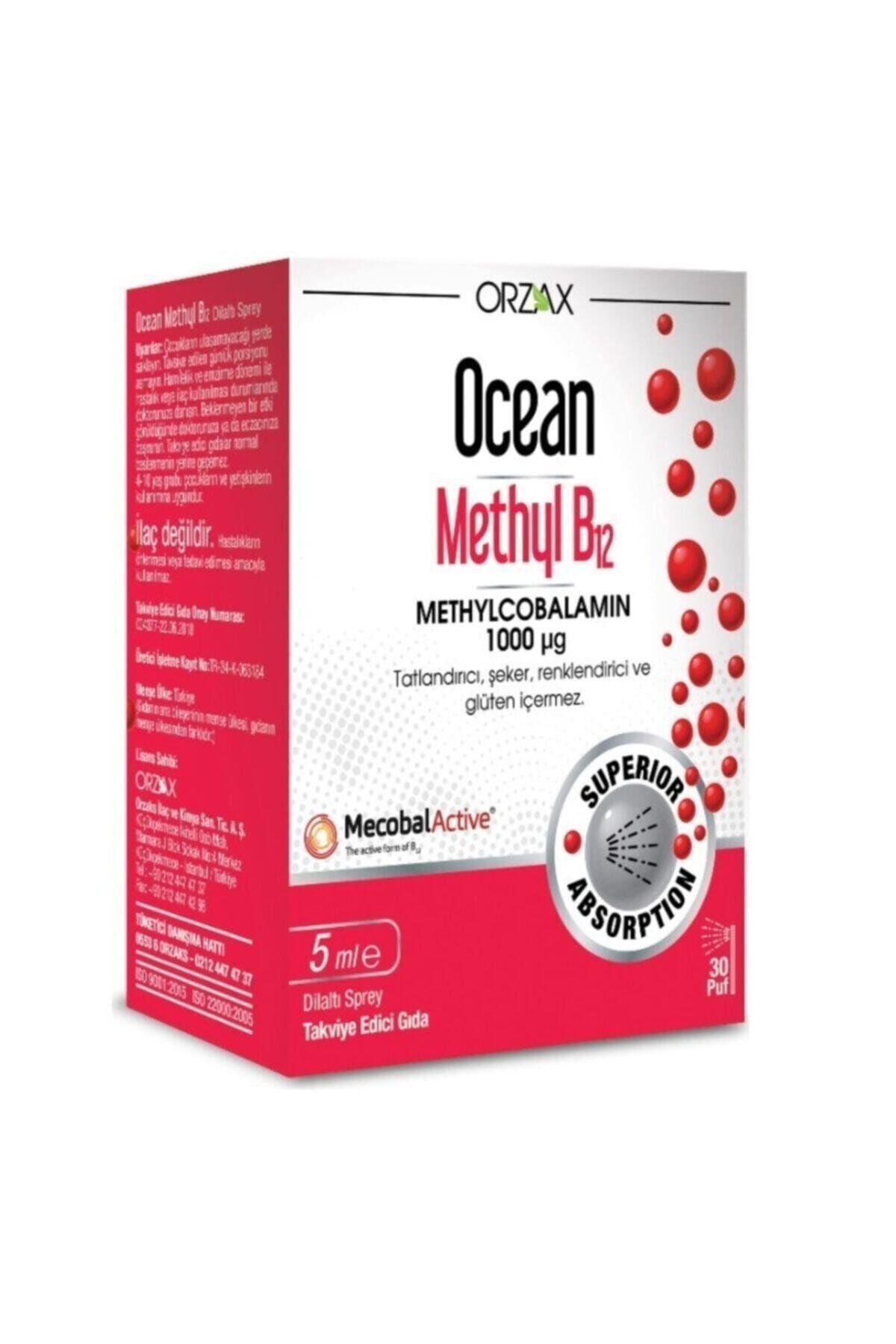 ORZAXVİTAMİN-MİNERALLEROrzax Ocean Methyl B12 Sprey 1000 mg 5 ml