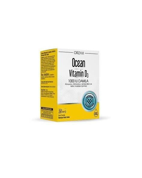 ORZAXVİTAMİN-MİNERALLEROrzax Ocean Vitamin D3 1000 IU Damla 50 ml