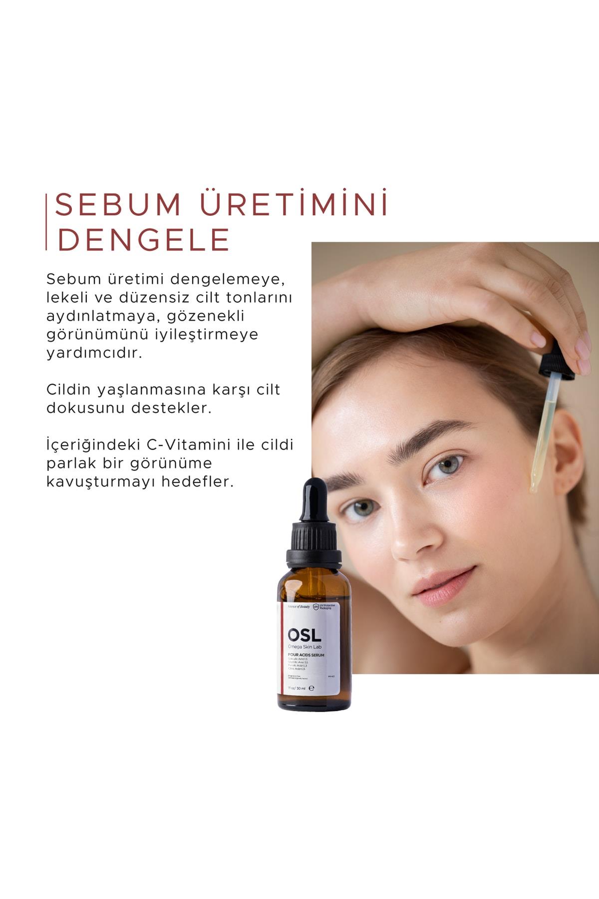 Osl Omega Skin LabCİLT BAKIM SERUMLARIOsl Omega Skin Lab Four Acids Serum 30 ml
