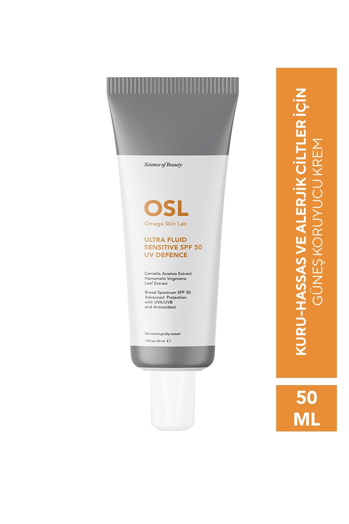 Osl Omega Skin LabGÜNEŞ ÜRÜNLERİOsl Omega Skin Lab Ultra Fluid + Sensitive Hassas Ciltler için SPF 50 UV Defence 50 ml