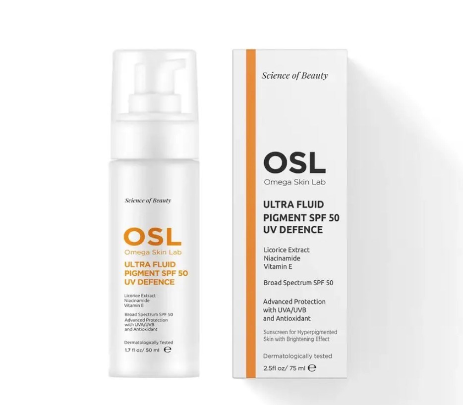 Osl Omega Skin LabGÜNEŞ ÜRÜNLERİOsl Omega Skin Lab Ultra Fluid Pigment Lekeli Ciltler için SPF 50 UV Defence 50 ml
