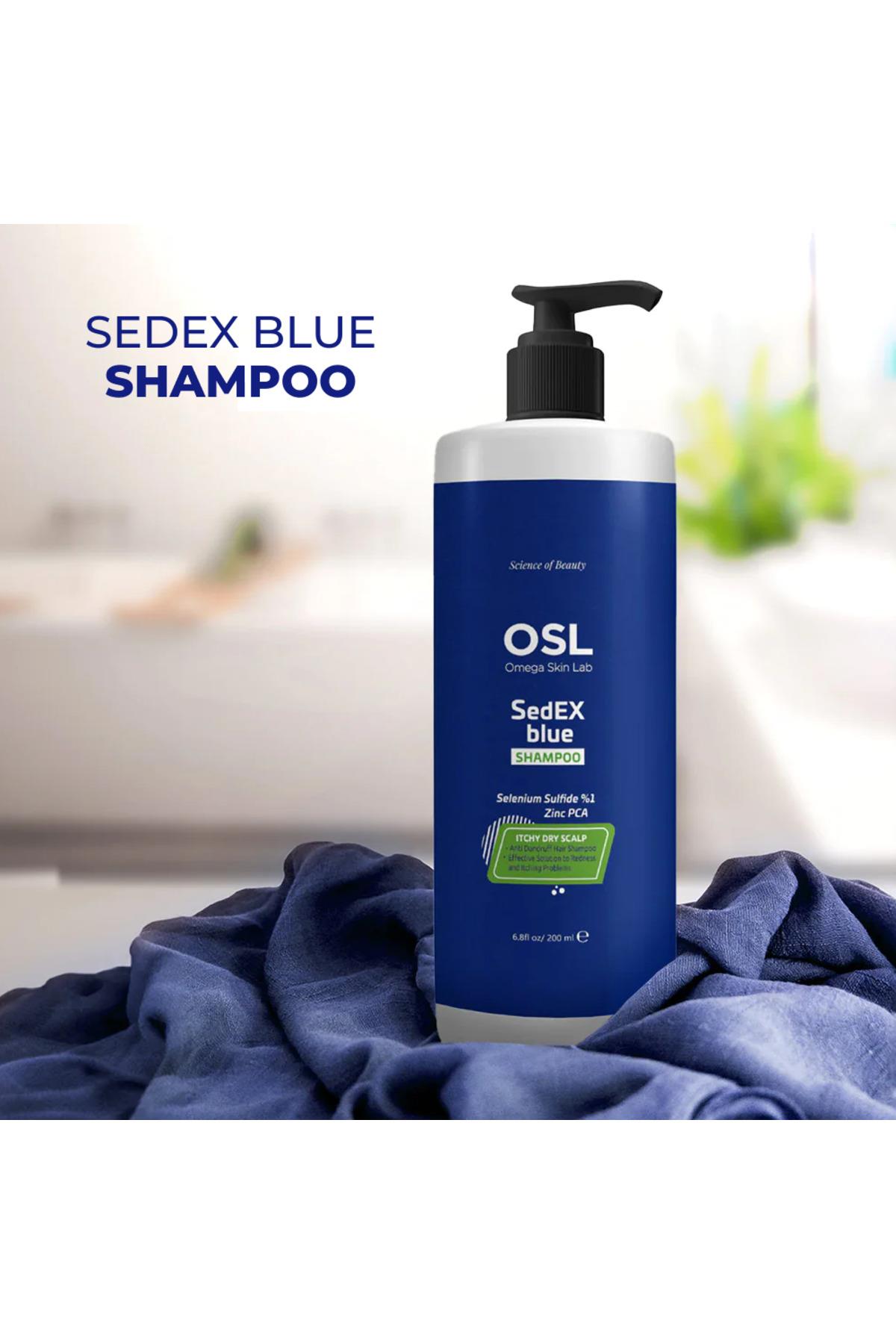 Osl Omega Skin LabŞAMPUANLAROsl Omega Skin Lab Sedex Blue Kepek Karşıtı Şampuan 200 ml