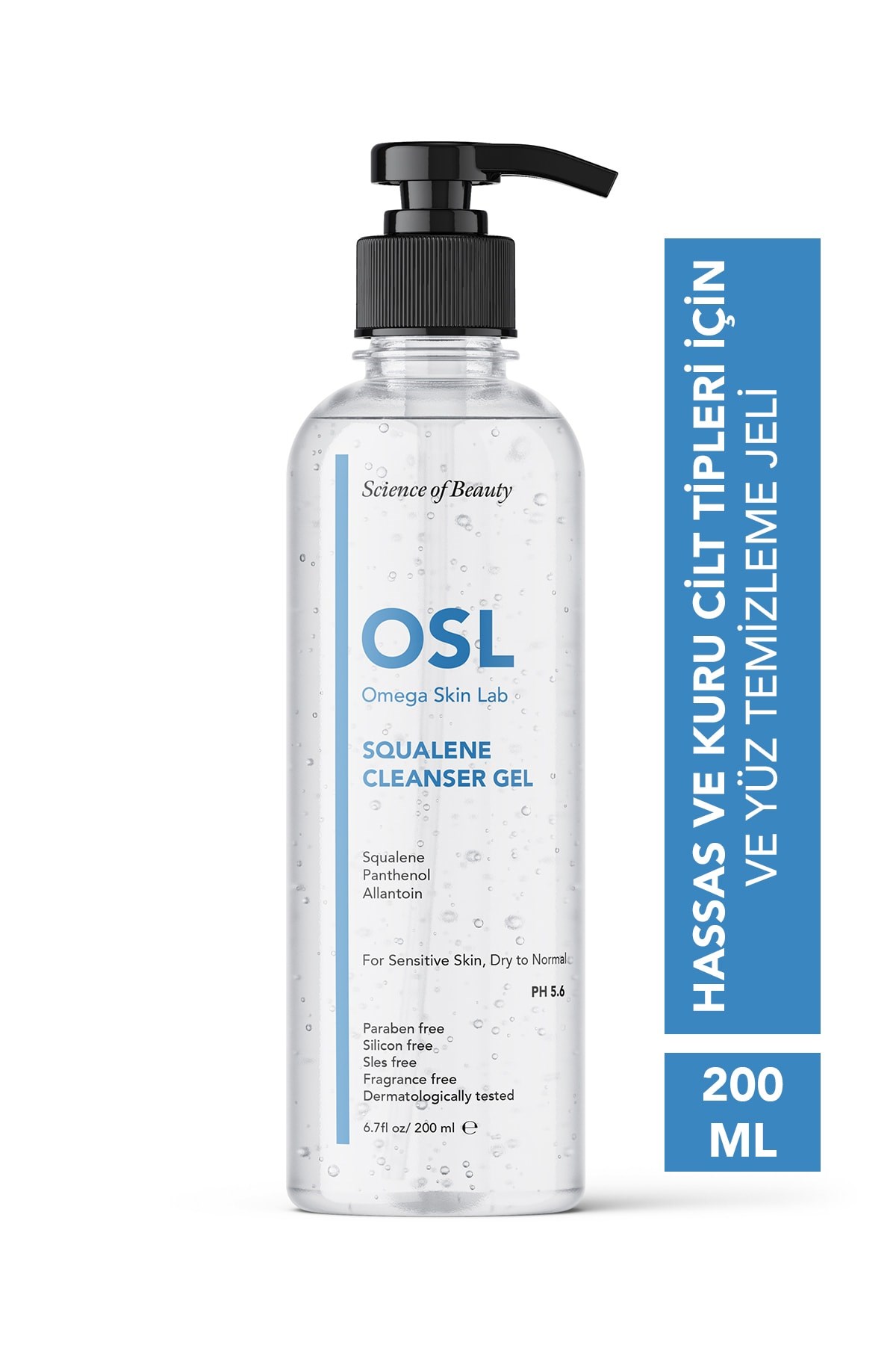 Osl Omega Skin LabYÜZ TEMİZLEYİCİLEROsl Omega Skin Lab Squalene Cleanser Gel  Makyaj ve Yüz Temizleme Jeli 200 ml