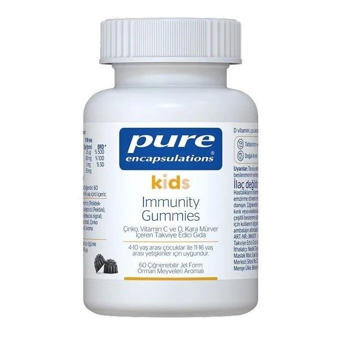 Pure EncapsulationsÇOCUKLAR İÇİN BESİN TAKVİYELERİPure Encapsulations Kids Immunity 60 Gummies