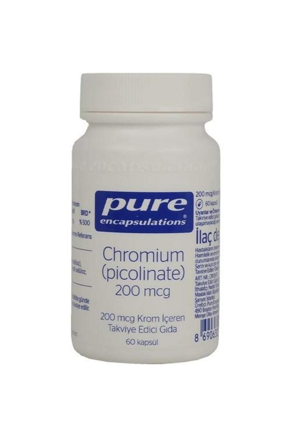 Pure EncapsulationsVİTAMİN-MİNERALLERPure Encapsulations Chromium Picolinate 200 mcg 60 Kapsül