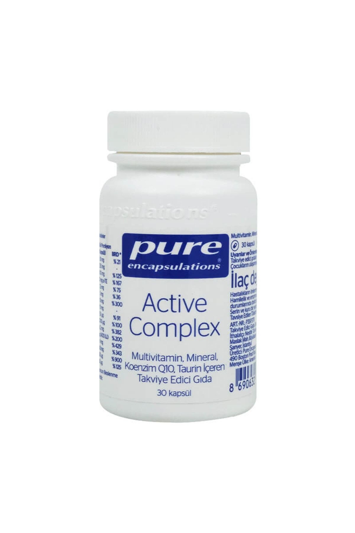 Pure EncapsulationsVİTAMİN-MİNERALLERPure Encapsulations Active Complex 30 Kapsül