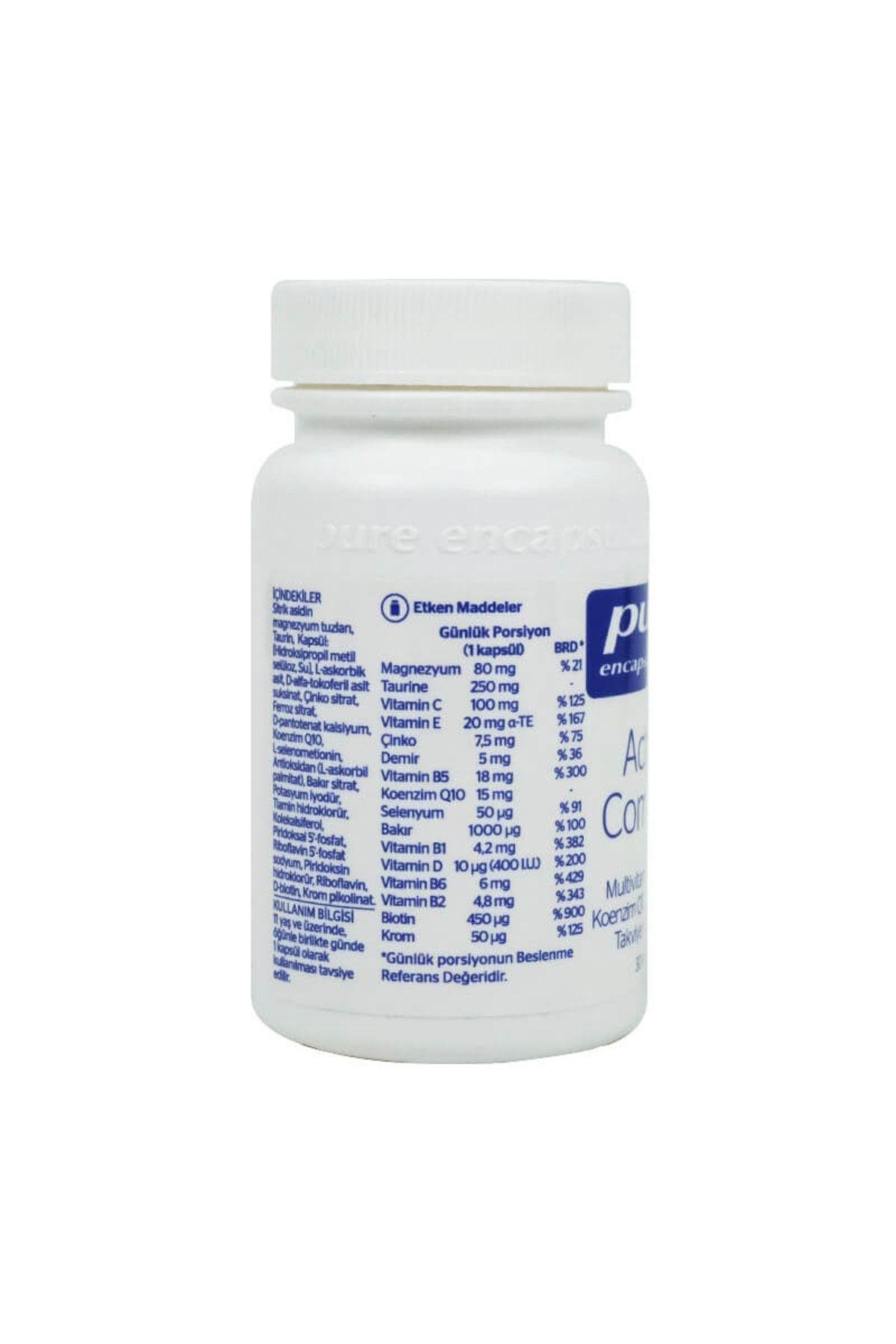 Pure EncapsulationsVİTAMİN-MİNERALLERPure Encapsulations Active Complex 30 Kapsül