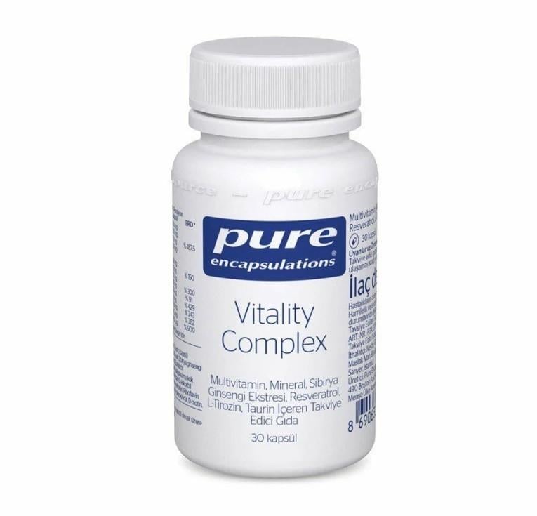 Pure EncapsulationsVİTAMİN-MİNERALLERPure Encapsulations Vitality Complex 30 Kapsül