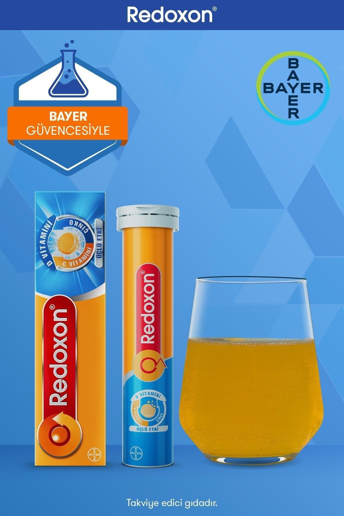 REDOXONVİTAMİN-MİNERALLERRedoxon Üçlü Etki C+D+Çinko 15 Efervesan Tablet