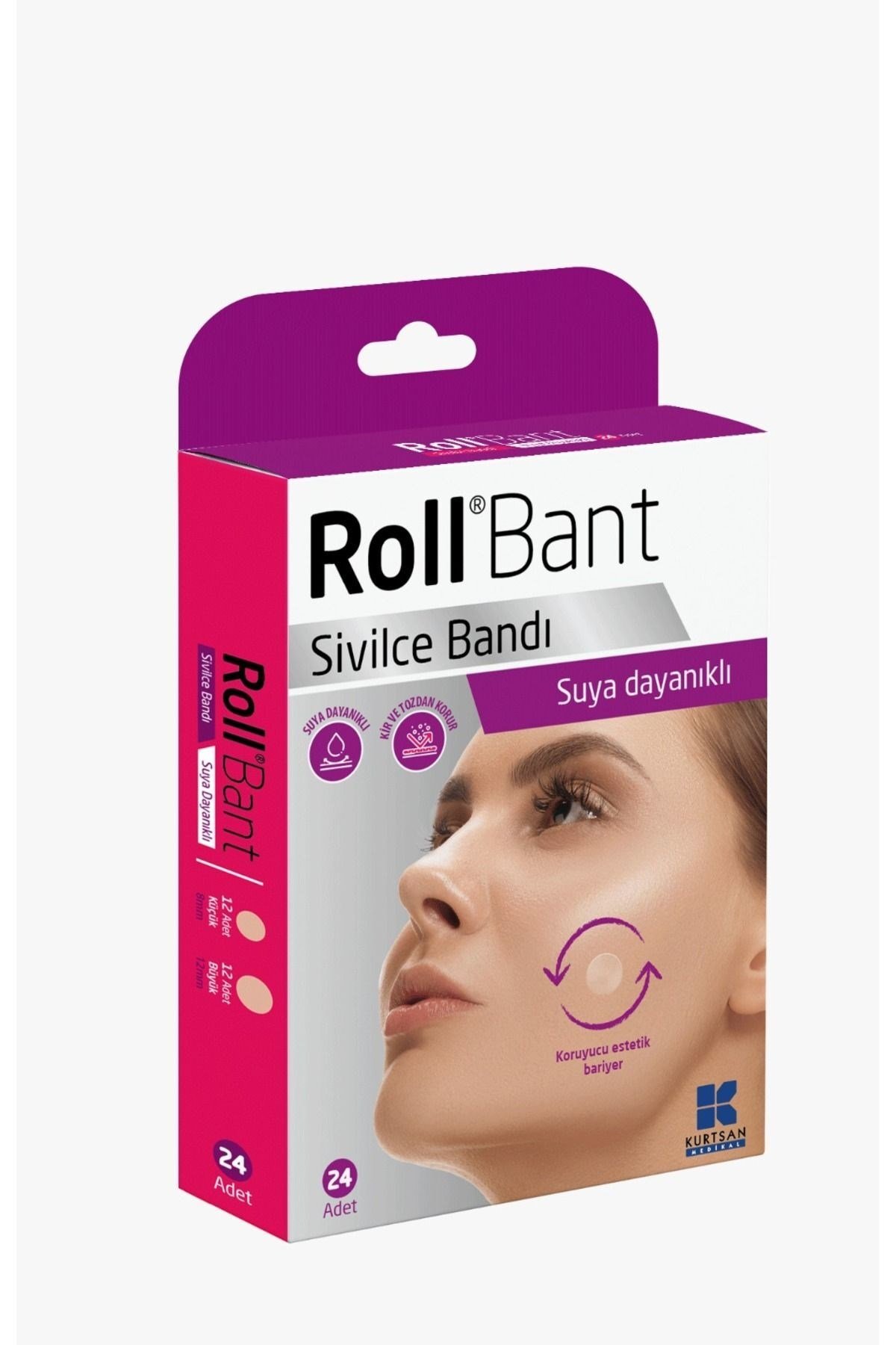 ROLLCİLT BAKIM ÜRÜNLERİRoll Suya Dayanıklı Sivilce Bandı 24’lü - 1 Kutu