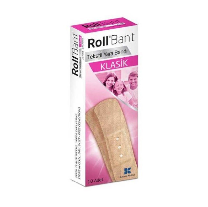 ROLLGENEL SAĞLIK ÜRÜNLERİRoll Bant Tekstil Yara Bandı Klasik 10'lu
