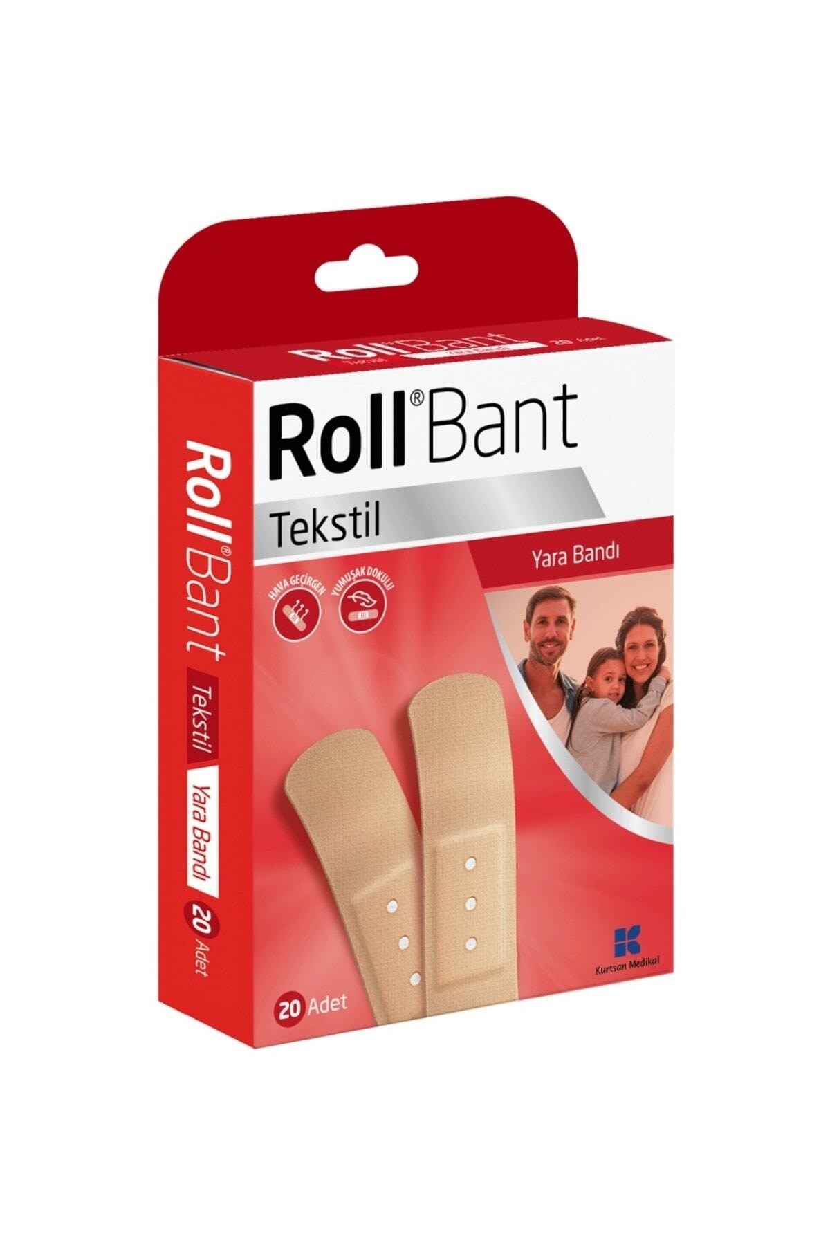 ROLLGENEL SAĞLIK ÜRÜNLERİRoll Bant Tekstil Yara Bandı 20'li