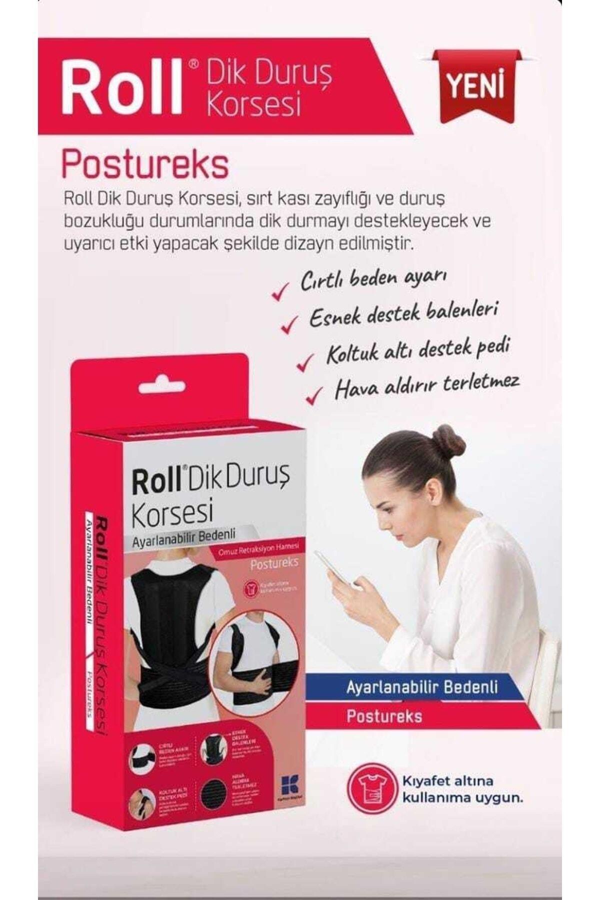 ROLLGENEL SAĞLIK ÜRÜNLERİRoll Dik Duruş Korsesi Ayarlanabilir Bedenli