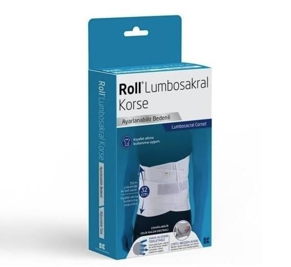 ROLLGENEL SAĞLIK ÜRÜNLERİRoll Lumbosakral Korse Ayarlanabilir Bedenli 32 cm