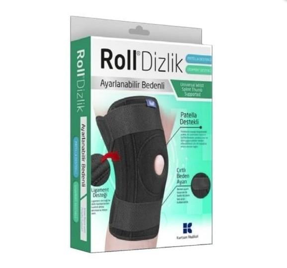 ROLLGENEL SAĞLIK ÜRÜNLERİRoll Patella ve Ligament Destekli Ayarlanabilir Bedenli Cırtlı Dizlik