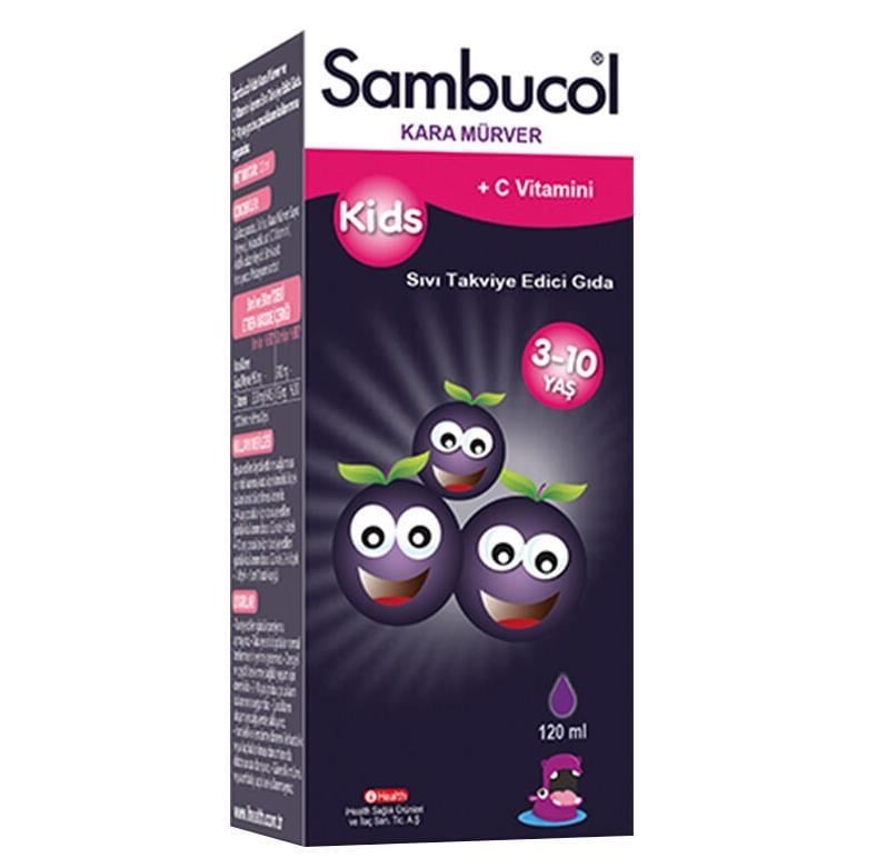 SAMBUCOLVİTAMİN-MİNERALLERSambucol Kids Kara Mürver Özütü C Vitamini Çinko 120 ml