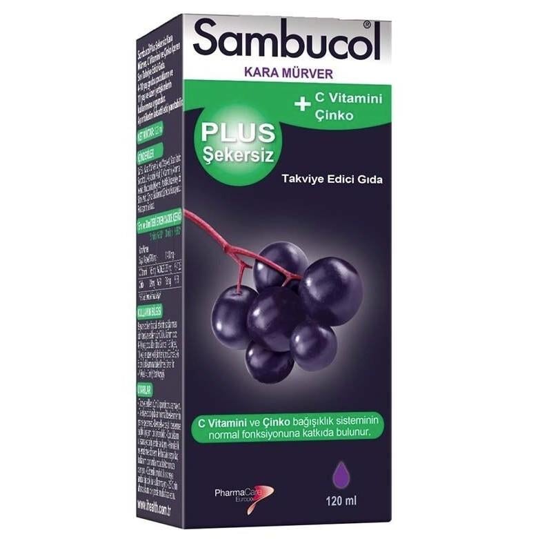 SAMBUCOLVİTAMİN-MİNERALLERSambucol Plus Şekersiz Takviye Edici Gıda 120 ml