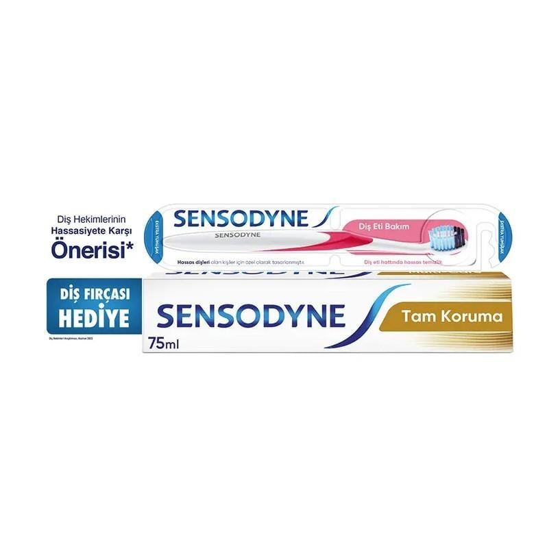 SENSODYNEDİŞ MACUNLARISensodyne Diş Macunu Tam Koruma 75 ml + Diş Fırçası Yumuşak Hediye