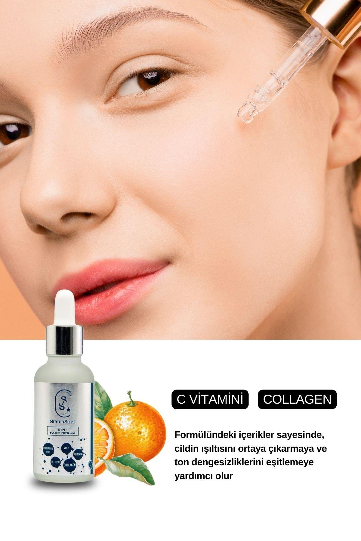 SiriusSoftCİLT BAKIM SERUMLARISiriusSoft 5 in 1 Cilt Bakım Serumu 30 ml 
