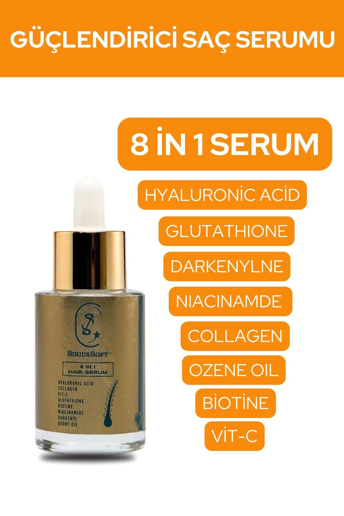 SiriusSoftSAÇ SERUMLARISiriusSoft Saç Dökülmesine Karşı Saç Güçlendirici 8 In 1 Saç Serumu