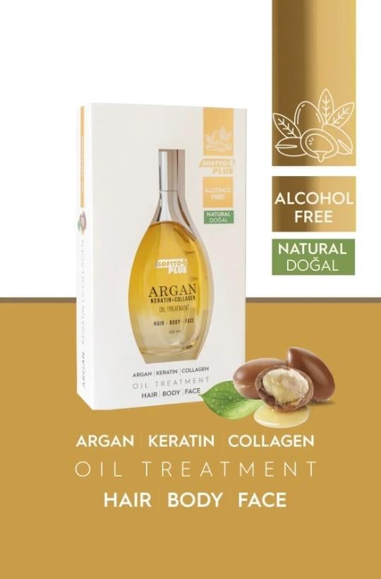 SOFTTOCİLT BAKIM ÜRÜNLERİSoftto Plus Argan İçerikli Saç Vücut ve Cilt Bakım Yağı 120 ml