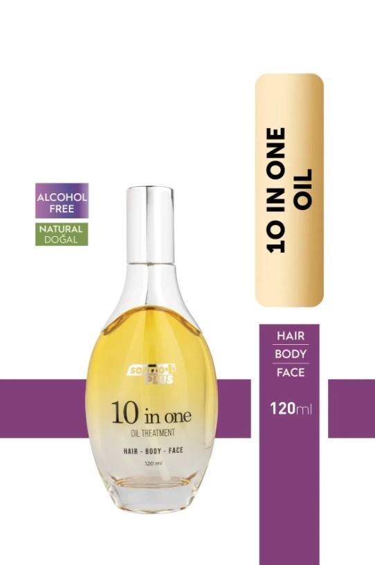 SOFTTONEMLENDİRİCİLERSoftto Plus 10 ın 1 Değerli Yağ İçerikli Saç Vücut ve Yüz Bakım Yağı 120 ml 