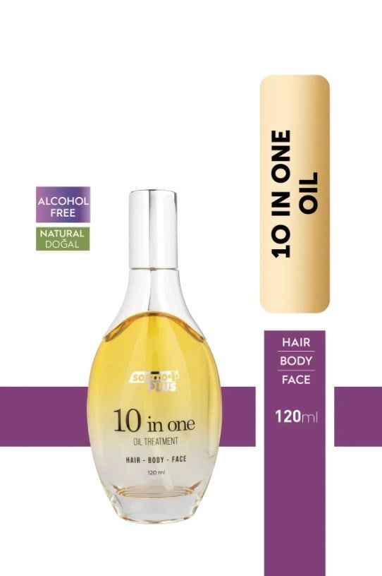 SOFTTONEMLENDİRİCİLERSoftto Plus 10 ın 1 Değerli Yağ İçerikli Saç Vücut ve Yüz Bakım Yağı 120 ml 