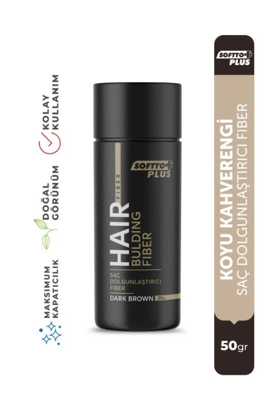 SOFTTOSAÇ BAKIM ÜRÜNLERİSoftto Plus Saç Dolgunlaştırıcı Anında Dolgunluk Sağlayan Koyu Kahverengi Fiber 50 gr