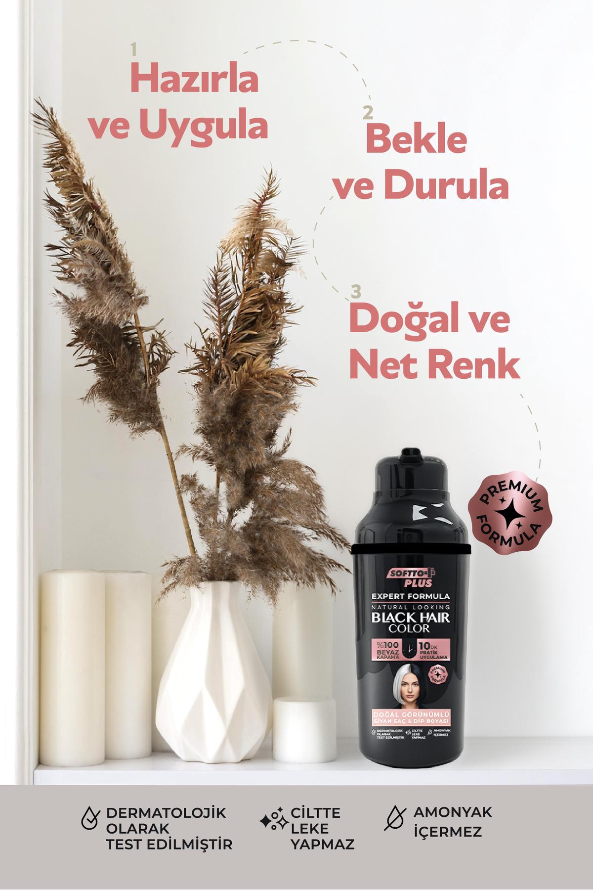 SOFTTOŞAMPUANLARSoftto Plus Expert Woman Black Hair Color / Siyah / Kadınlara Özel Yeni Formül / Doğal Görünüm
