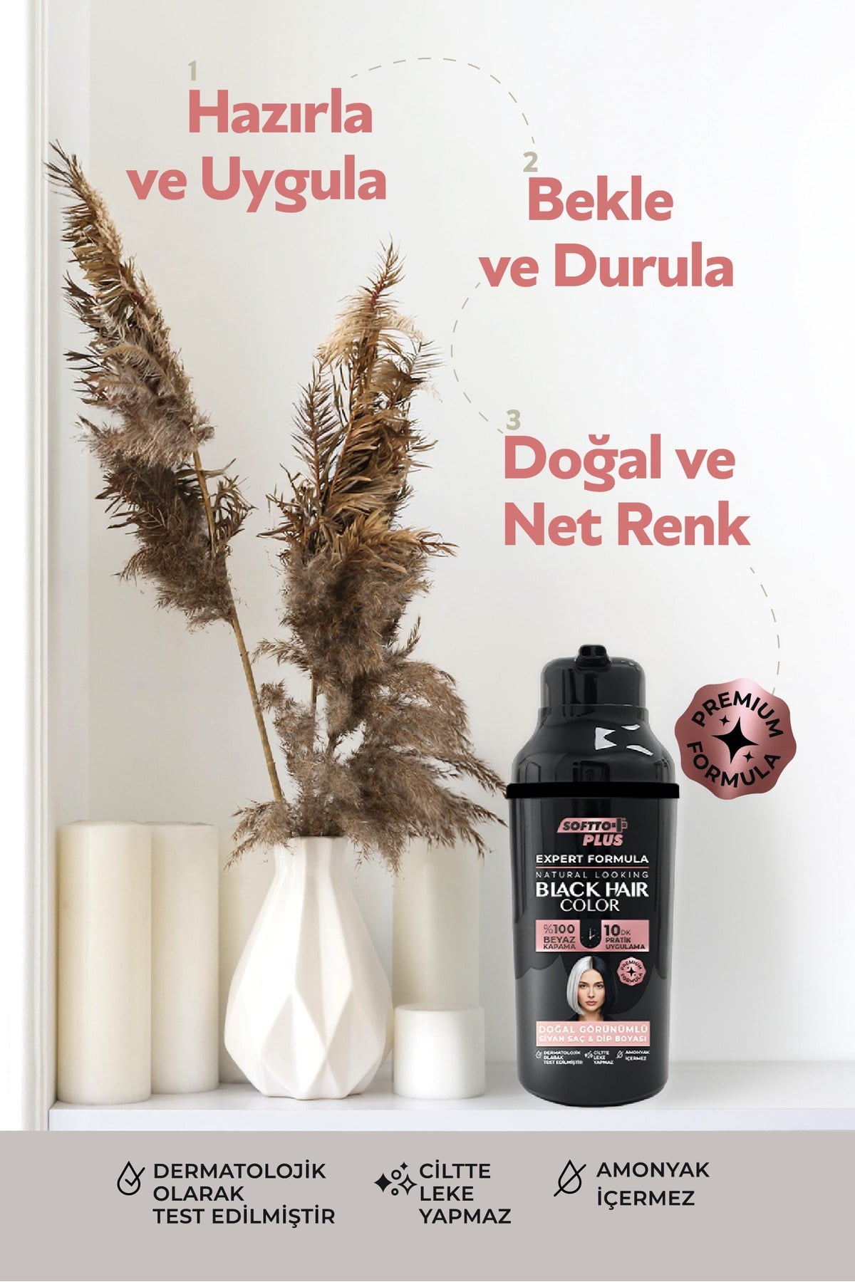 SOFTTOŞAMPUANLARSoftto Plus Expert Woman Black Hair Color / Siyah / Kadınlara Özel Yeni Formül / Doğal Görünüm