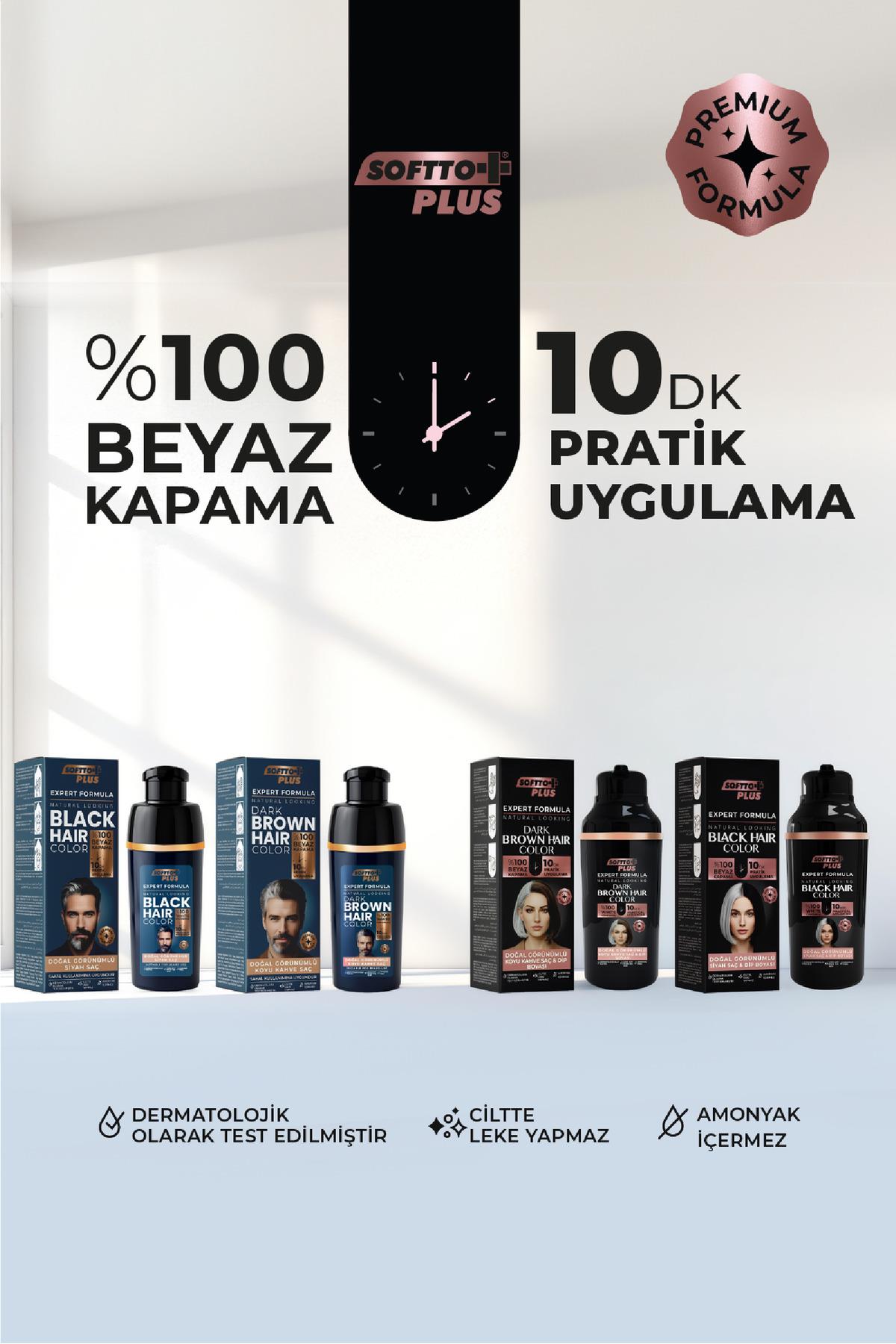 SOFTTOŞAMPUANLARSoftto Plus Expert Woman Black Hair Color / Siyah / Kadınlara Özel Yeni Formül / Doğal Görünüm