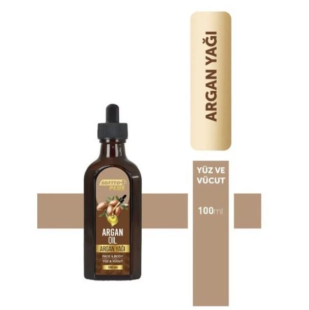 SOFTTOVÜCUT NEMLENDİRİCİLERSoftto Plus Argan Cilt Nemlendirme Etkili Yüz ve Vücut Yağı 100 ml