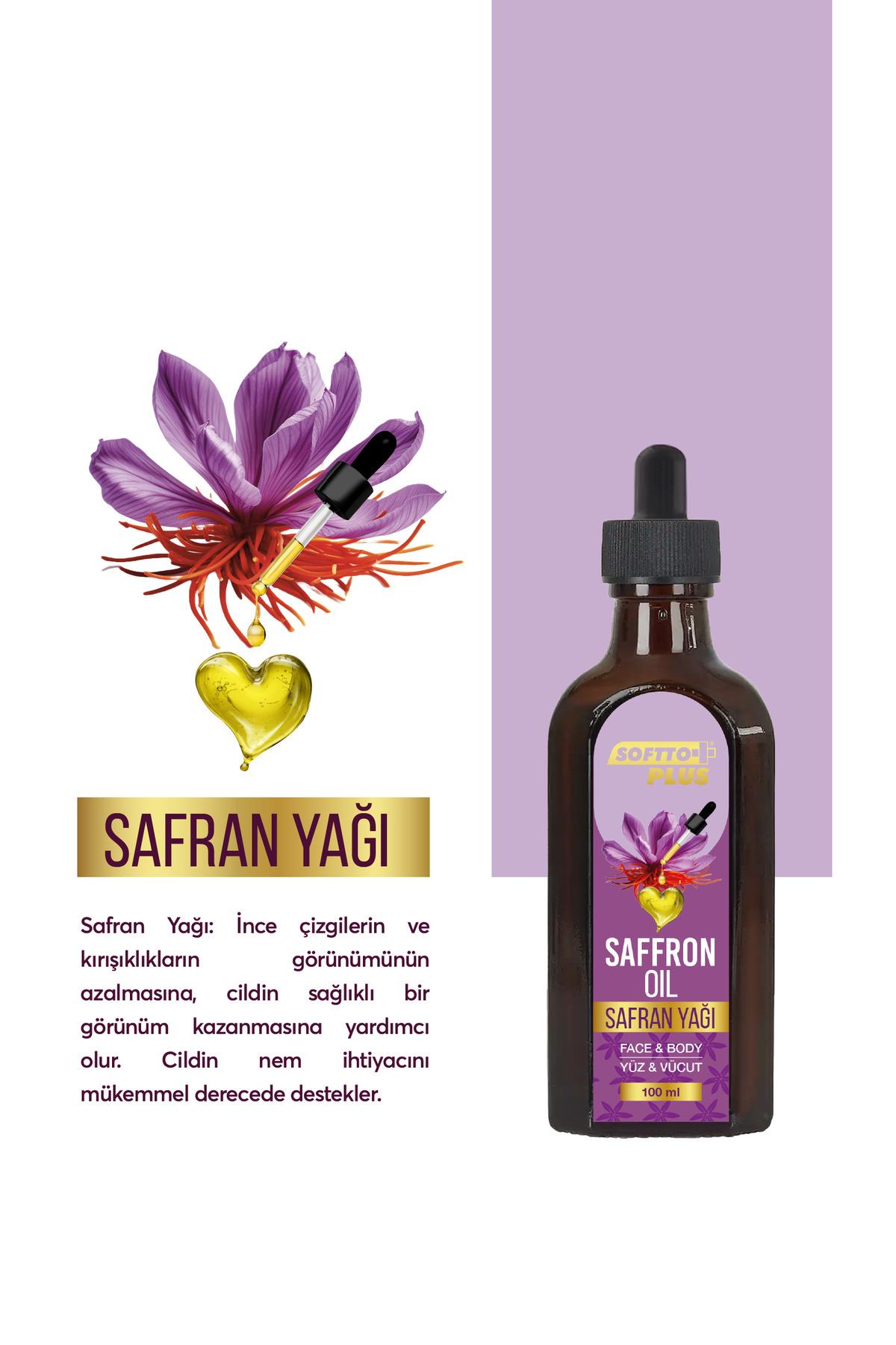 SOFTTOVÜCUT NEMLENDİRİCİLERSoftto Plus Safran Nemlendiren Kırışıklık Görünümünün Azalmasına Yardımcı Yüz ve Vücut Yağ 100 ml