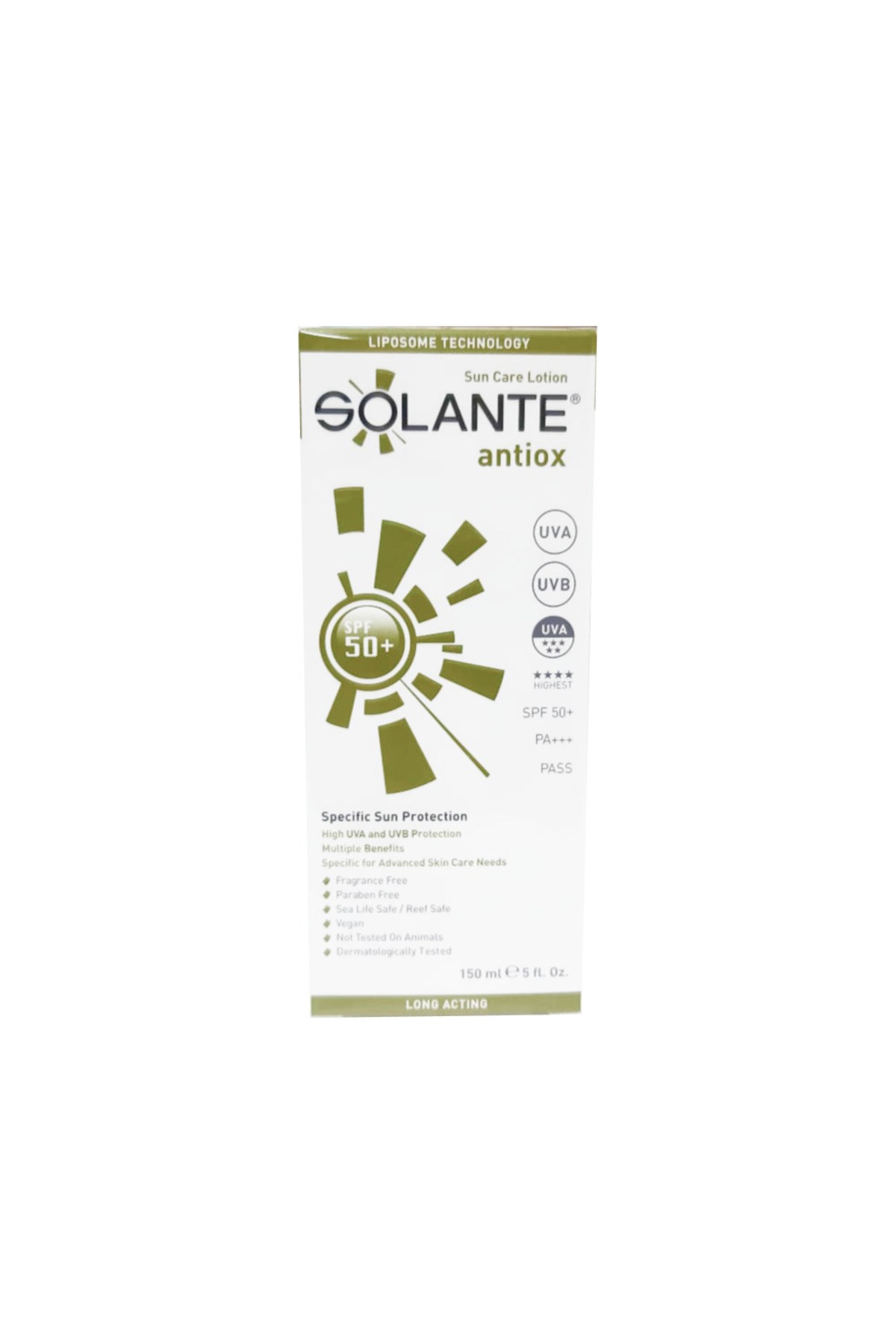 SOLANTEYÜZ GÜNEŞ ÜRÜNLERİSolante Antiox Spf 50+ 150 ml Güneş Losyon