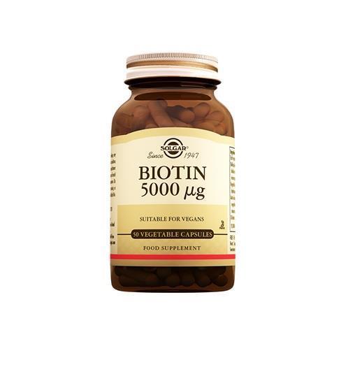 SOLGARVİTAMİN-MİNERALLERSolgar Biotin 5000 mcg 50 Kapsül